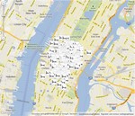 plan des hotels à Midtown Manhattan à New York City