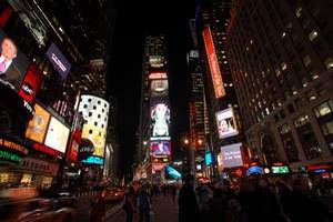 New york times square la nuit