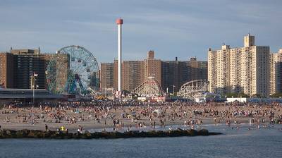 brooklyn coney island plage vue de la mer